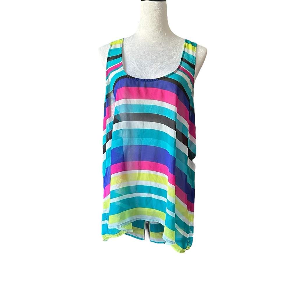Torrid Multicolor Striped Tank Top